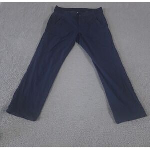 Kirkland Signature Pants Womens 16 Navy Straight Leg Nylon Stretch Travel Hiking